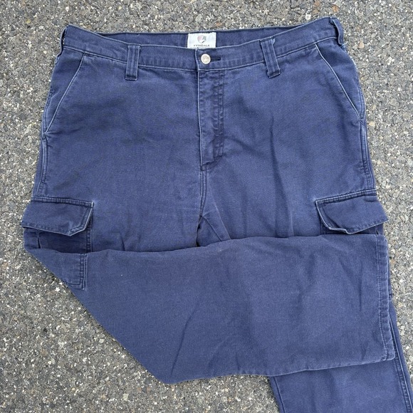 Tyndale Fire Resistant FR Cargo Canvas Pants Workwear Navy 38x29 - Picture 1 of 8